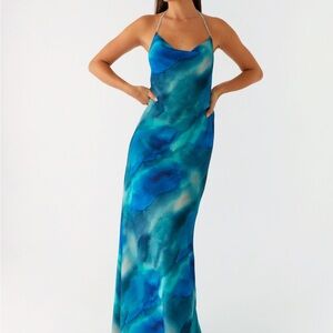 Peppermayo Blue Backless Dress